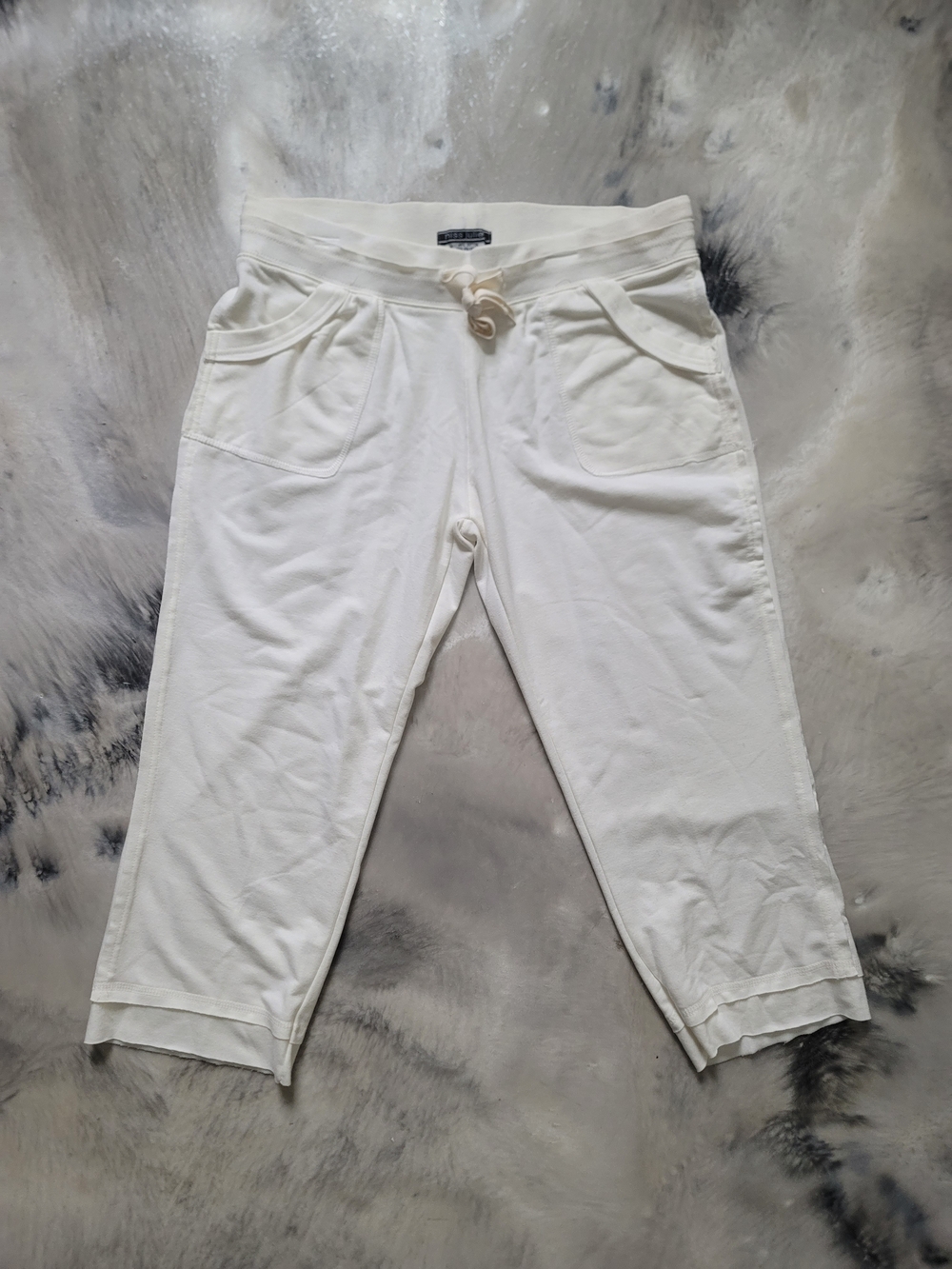 White Drawstring Capris - Lightweight Casual Pants (NWOT)